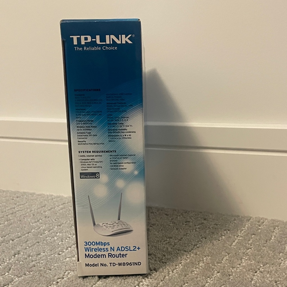 TP-Link Blue and White Wireless N Modem Router - Picture 4 of 5